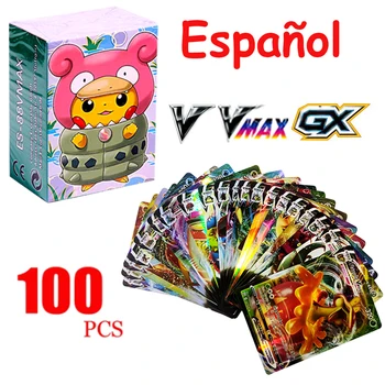 Карты Испанских покемонов Shining Cartas Pokemon Espanol Game TAG TEAM VMAX GX V Battle Carte Trading Детская коллекция Игрушек и подарков