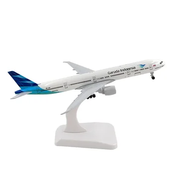 20-сантиметровый самолет Garuda Индонезия Boeing 777 с шасси Модель самолета из сплава B777 Дешевые игрушки для детей Подарок для коллекции