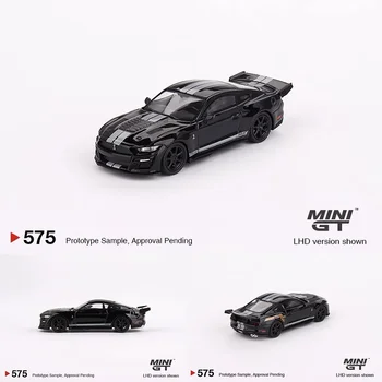 MINIGT 575 В наличии 1:64 Shelby GT500 Dragon Snake Черная Литая под давлением модель автомобиля Diorama Игрушки