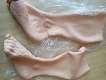 Одна пара 40-сантиметровых силиконовых накладок для ног Специально для U Чехол для искусственной ноги с высокой имитацией кожи Реалистичный чехол для ног силиконовый TPE 3G