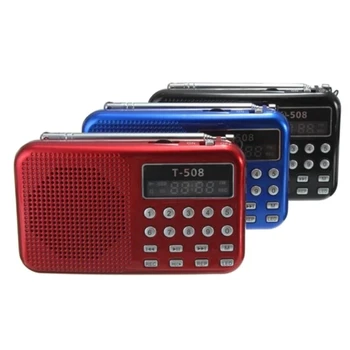 Мини-портативное радио Портативное FM-радио Поддерживает USB-MP3-плеер на открытом воздухе