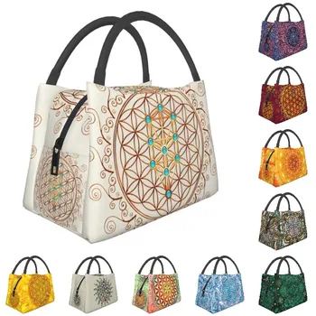 Женская сумка для ланча с изоляцией Flower Of Life, герметичный термохолодильник Sephiroth Sacred Geometry Mandala, сумка для ланча-тоут
