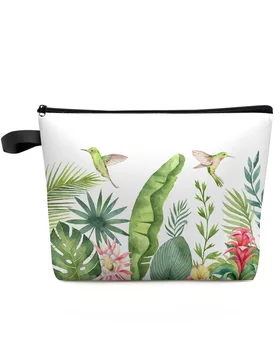 INS Style Тропические растения, Пальмовые листья, косметичка, Сумка для путешествий, женские косметические сумки, органайзер, пенал для хранения.