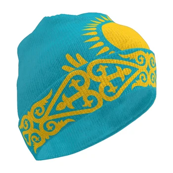 Казахстанская Вязаная Шапка С Бесплатным Пользовательским Логотипом И Названием Зимний Холодный Пуловер С Русским Флагом Казахстана Казахские Вязаные Утепленные Шапки Kz Hip Hop Beanies