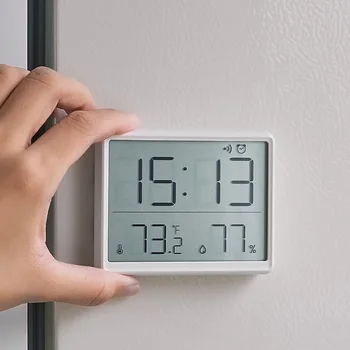 Мини-будильник Температура влажность Многофункциональные цифровые часы с магнитным всасыванием настенные электронные часы