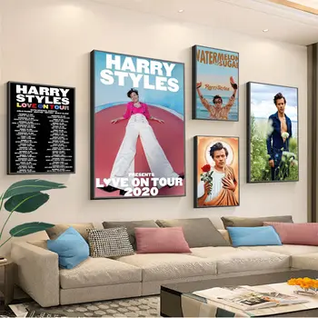 Harries House Плакат Fine Line Music Star Альбом Классический Аниме Плакат Необычная Наклейка На Стену для Украшения Гостиной Настенный Декор