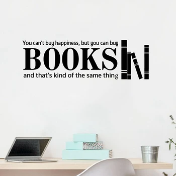 Вы можете купить книги, наклейки на стены с мотивирующими цитатами о счастье, вдохновляющее высказывание, виниловую художественную наклейку, школьную библиотеку, декор классной комнаты