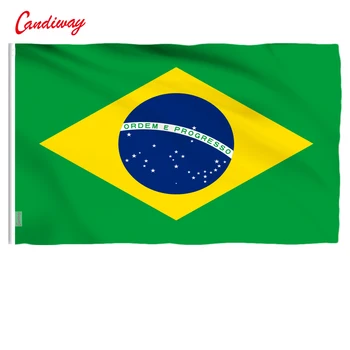 Флаг Бразилии Полиэфирный Флаг Баннер для Фестивального Украшения Дома Super-Poly крытый Открытый Бразильский флаг NN010