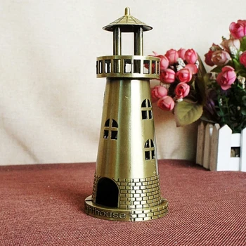 3D модель маяка Металлическая столешница Морской Орнамент для рабочего стола Поделки для украшения дома спальни гостиной Подарочные принадлежности