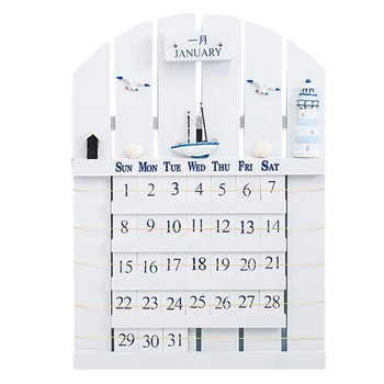 Деревянный Календарь DIY для Креативного Настенного Календаря Ручной Работы Home D