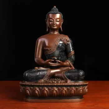 ХОРОШИЙ Тибет Непал Высококачественная изысканная статуя Будды Шакьямуни Амитабхи, медная статуя будды, ДОМ, семья, Благословение, безопасность, здоровье