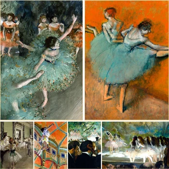 Искусство импрессиониста Эдгара Дега, покачивающаяся танцовщица, печать балетного плаката, картина на холсте, настенное искусство для домашнего декора гостиной танцовщицы