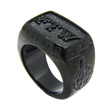 1шт Новейший дизайн, Размер 7-14, черный цвет, кольцо FTW, ювелирное кольцо из нержавеющей стали 316L, вечернее кольцо на средний палец