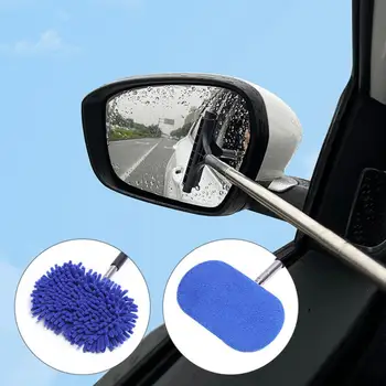 Набор щеток для мытья окон автомобиля, средство для мытья лобового стекла в салоне, автоматический стеклоочиститель с длинной ручкой Автомобильные аксессуары