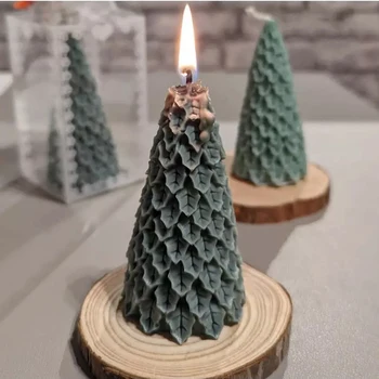 Рождественская силиконовая форма для свечи, большая 3D-форма для заливки рождественской елки, формы ручной работы, принадлежности для рукоделия