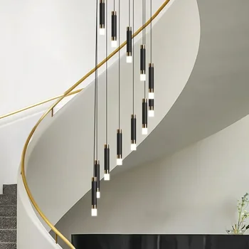 Скандинавский домашний декор столовая Подвесной светильник освещает внутреннее освещение лестницы подвесной светильник люстра лампы для гостиной