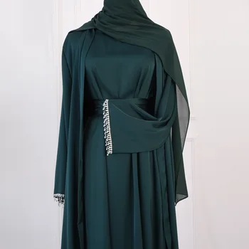 Кимоно Абая Комплект Турция Ислам Арабское Платье-Хиджаб Мусульманские Комплекты Химар Для Женщин Халат Femme Musulmane Кафтан Рамадан