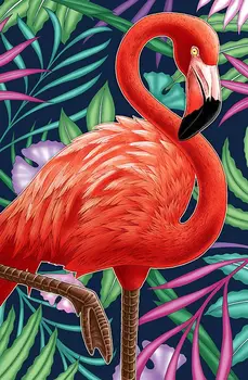 JMINE Div 5D Фламинго тропические Листья Полная Алмазная Живопись наборы для вышивки крестом искусство Высокое Качество Животных 3D краска с бриллиантами