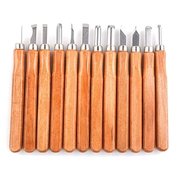 Набор разделочных ножей SK2 из 12 предметов, разделочный нож, нейтральный нож для резьбы по дереву, набор ручных инструментов, прочный, удобный для переноски