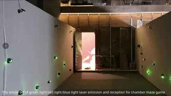 Комната побега, лабиринт секретной комнаты, зелено-красный лазерный передатчик и приемник для игр