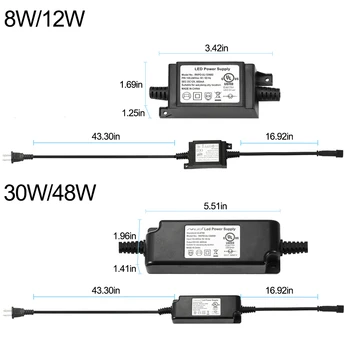 Водонепроницаемый источник питания драйвера трансформатора 12V 8W для светодиодного освещения (EU, UK, US, AU plug) может подключаться к электричеству AC85-264V