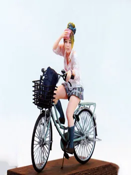 1/20 современная девушка (БЕЗ велосипеда и основания) Наборы моделей из смолы, миниатюрный gk в разобранном виде, неокрашенный