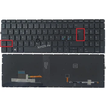 Клавиатура Nordic с Подсветкой Для HP EliteBook 850 G7 850 G8 855 G7 855 G8 с Раскладкой poniter NE