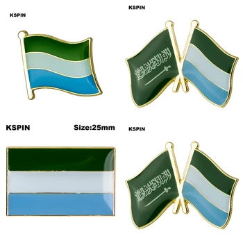 Брошь-Значок с Булавкой на Лацкане Флага Сьерра-Леоне