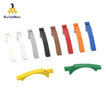 BuildMOC 50967 1x8 Внутренняя Арка Arc Brick ldd 50967 Для Строительных Блоков Запчасти DIY Идея Строительства Игрушки Подарки Для детей