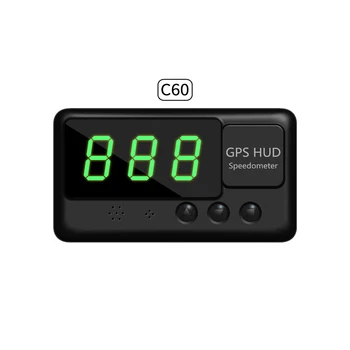 Автоматический Индикатор скорости На лобовом стекле HUD-Дисплей 3 дюйма, Цифровой Спидометр Plug & Play, КМ / ч, МИЛЬ / ч, об/мин, Предупреждение о превышении скорости