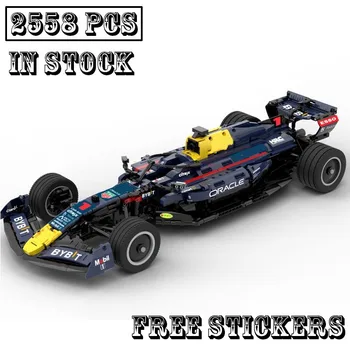 Новый MOC-104269 F1 RB18 Team Stake Масштаб 1:8 Модель Гоночного автомобиля Формулы-1 Buiding Kit Creators Block Bricks Детские Игрушки Подарки На День рождения