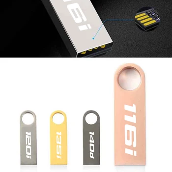 USB флэш-накопитель 16 ГБ 32 ГБ Флеш-накопитель водонепроницаемый металлический u-диск Для BMW 1 серии E81 E82 E84 E87 E88 F20 F21 118i 120d 140i X1