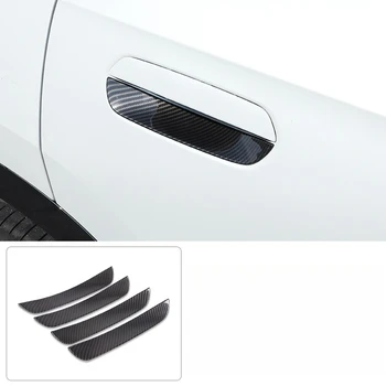 Наклейка на наружную дверную чашу с рисунком из ABS углеродного волокна, защитная крышка наружной дверной ручки для аксессуаров BMW X1 2023