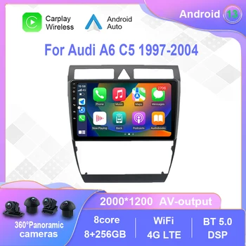 Android 12.0 Для Audi A6 C5 1997-2004 S6 2 1999-2004 RS6 1 2002-2006 Автомобильный Радио Мультимедийный Видеоплеер GPS Без 2din 2 din dvd