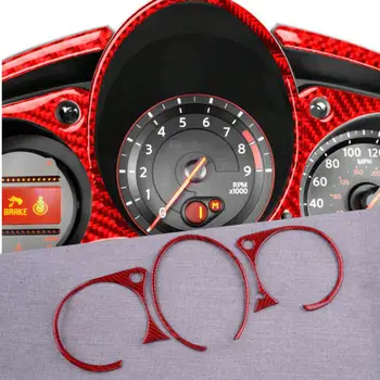 1 Комплект Автомобильных Накладок на Приборную панель из Красного Углеродного Волокна, Подходящих Для Nissan 370Z 2009 2010 2011 2012 2013 2014-2020 LHD