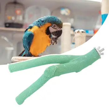 Интерактивная экологичная подставка для птичьего насеста, игрушка-клетка, игрушки-ветки, палочка для птичьего насеста, устойчивая к укусам средних птиц
