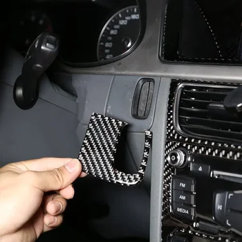 Автомобильные аксессуары Рамка для украшения отверстия для ключа в салоне автомобиля 3D Наклейка для интерьера Audi A4L/A5 2009-2016 из настоящего углеродного волокна 1 шт
