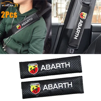 VEHICAR 2ШТ для стайлинга автомобилей ABARTH Чехол для ремня безопасности автомобиля, вязаная накладка для защиты плеча водителя, Универсальные автомобильные Аксессуары
