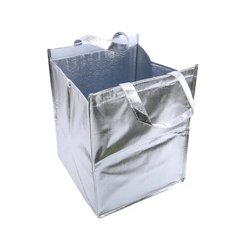 1 шт. Сумки для хранения льда из алюминиевой фольги, изолированная Пляжная термосумка для еды, Прочные уличные коробки, Складная сумка-холодильник, сумка для ланча, сумка для пикника
