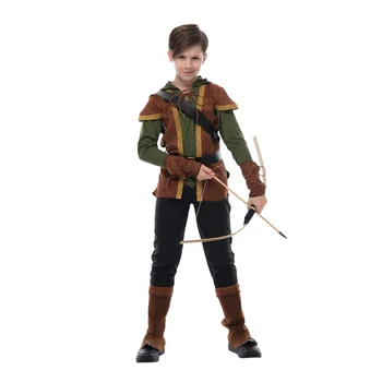 Snailify Детский костюм лучника, костюм охотника для мальчиков, костюм Робин Гуда, косплей на Хэллоуин, Пурим, карнавальные наряды для вечеринок