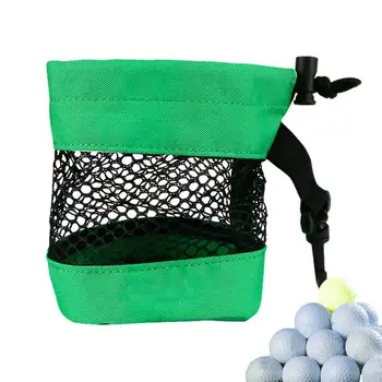 Сумка-сетка для мяча для гольфа, сетчатая сумка для гольфа, органайзер, держатель мяча, сумка для тройников для гольфа, сумка для хранения большой емкости, сумка со шнурком и зажимом