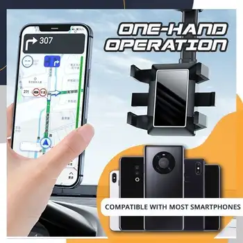 Универсальное поворотное и убирающееся автомобильное зеркало заднего вида, подставка для мобильного телефона, GPS, автомобильное зеркало заднего вида.