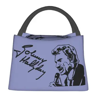Французская легенда рока Джонни Холлидей, термоизолированные сумки для ланча, женская портативная сумка для ланча для кемпинга, путешествий, коробка для еды