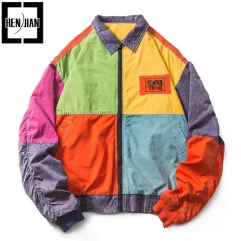 Модная куртка оверсайз в стиле хип-хоп, пальто с заплатками Hi Street, верхняя одежда в стиле бойфренда, топы Pattchwork Y2K