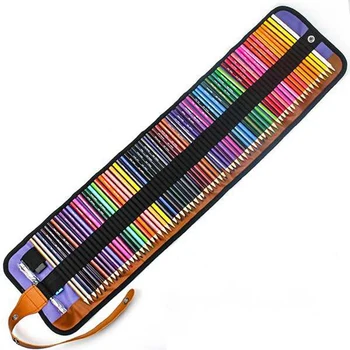Комплект рулонных штор для цветных карандашей, комплект деревянных рулонных штор с резиновым удлинителем для точилки карандашей
