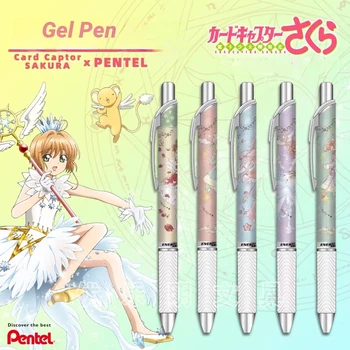 гелевая ручка Pentel Energel BLN75 с ограниченным количеством быстросохнущих черных чернил 0,5 мм, милые выдвижные студенческие принадлежности, Японские канцелярские принадлежности
