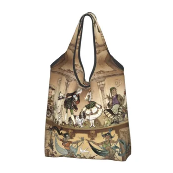 Многоразовая Винтажная Балетная сумка для танцев The Nutcracker Женская сумка-тоут Портативные сумки для покупок с продуктами