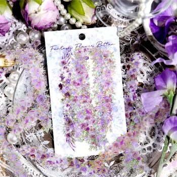 10 листов в упаковке, наклейка для ДОМАШНИХ ЖИВОТНЫХ, красочная прозрачная художественная кайма в виде цветка мечты, декоративные наклейки для рукоделия, 4 стиля