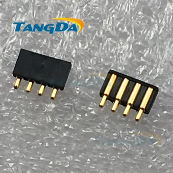 Контактный разъем Tangda pogo 4PIN Расстояние между POGO-контактами: 2,0 мм 2 *6,3 мм боковой сварочный разъем Бесплатная доставка A.