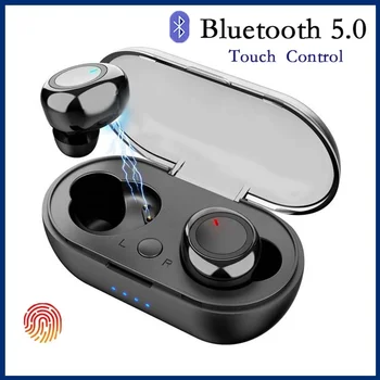 Беспроводная Bluetooth-гарнитура Y50 TWS 5.2 Bluetooth-наушники Игровая гарнитура Микрофоны Беспроводные наушники-вкладыши для Xiaomi Iphone